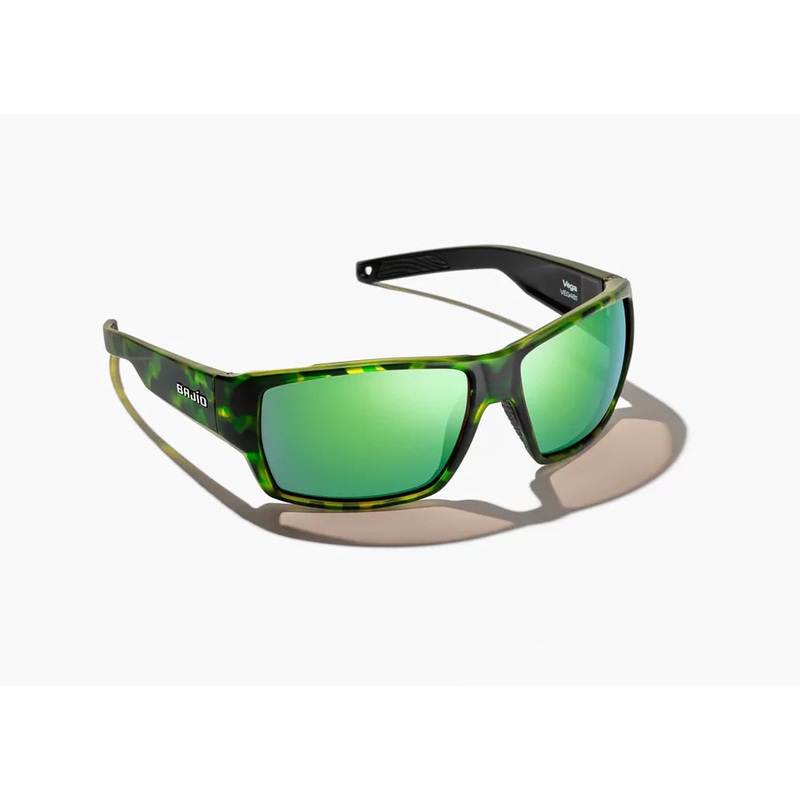 Bajo Vega Sunglasses – Green Tort Matte Frame / Green Mirror Glass Lens