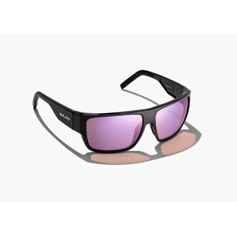 Bajo Ozello Sunglasses – Black Matte Frame / Rose Mirror Glass Lens