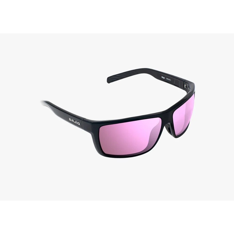 Bajo Sigs Sunglasses – Black Gloss Frame /Rose Mirror Glass Lens