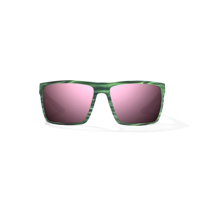 Bajo Stiltsville Sunglasses – Green Grass Matte Frame / Rose Mirror Lens