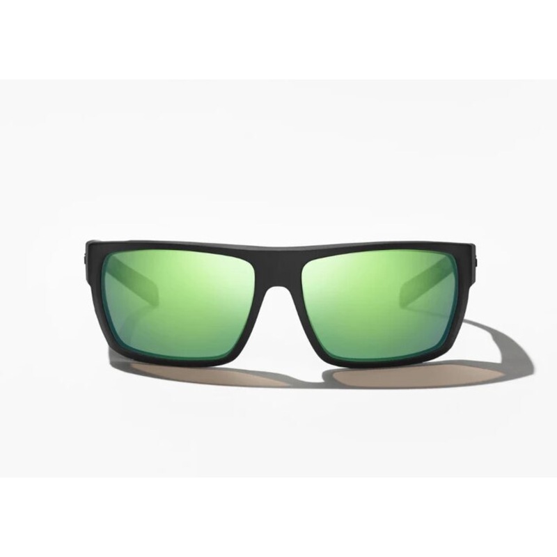 Bajo Palometa Sunglasses – Black Matte Frame / Green Mirror Glass Lens