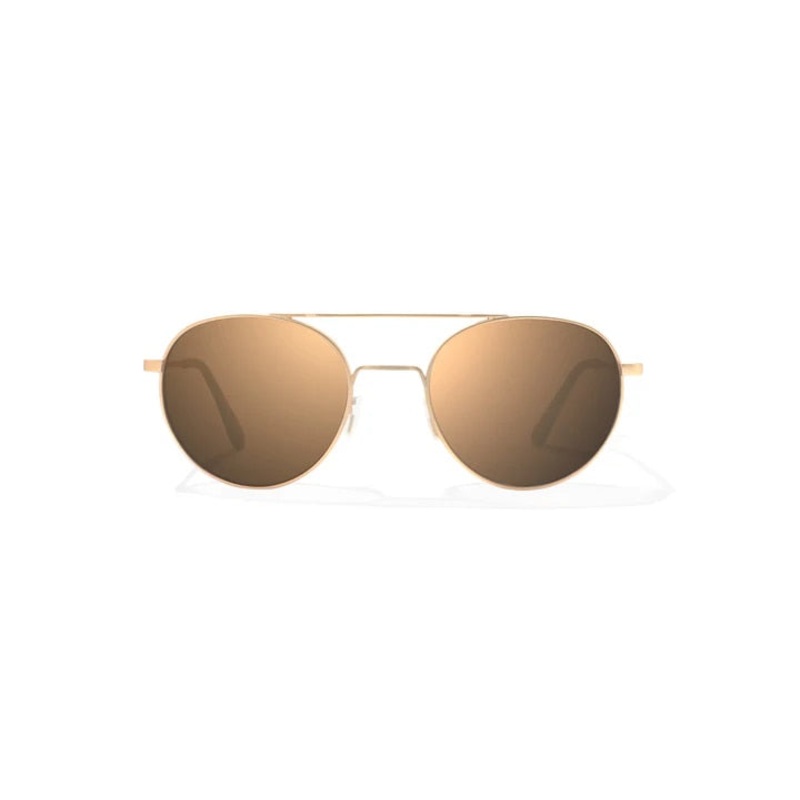 Bajo Tionia Sunglasses – Classic Gold Gloss Frame / Copper Polycarbonate Lens