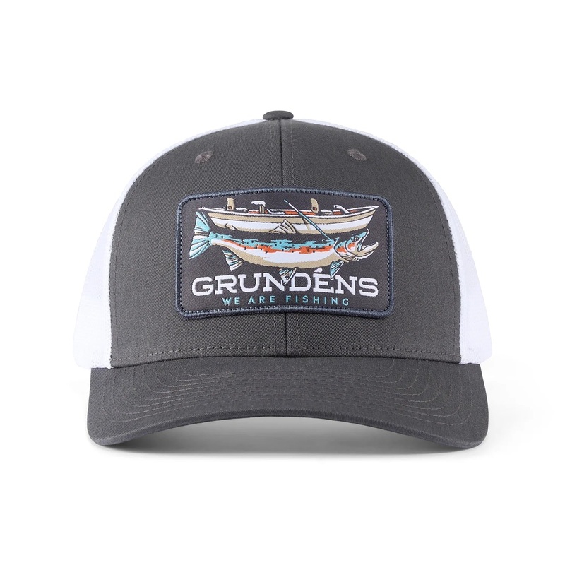 Grundns Drift Boat Trucker|Charcoal/White