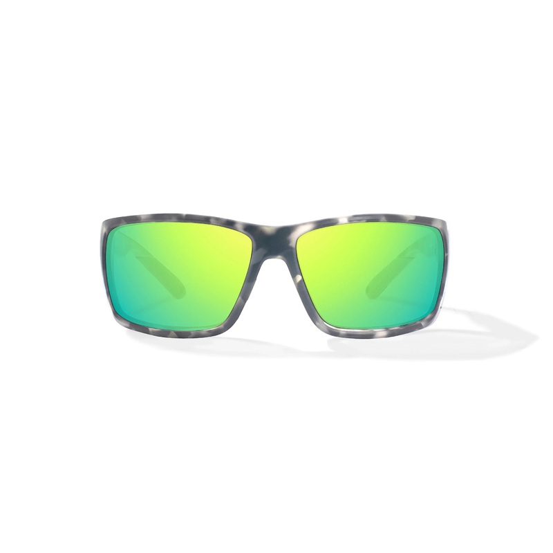Bajo Bales Beach Sunglasses – Gray Rock Matte Frame / Green Mirror Glass Lens