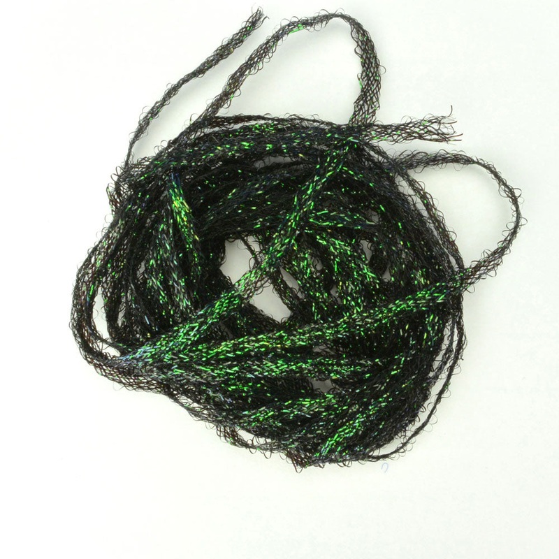 Hareline Flat Diamond Braid|Black|Gold|Orange|Pearl|Shrimp Pink|Silver|Chartreuse