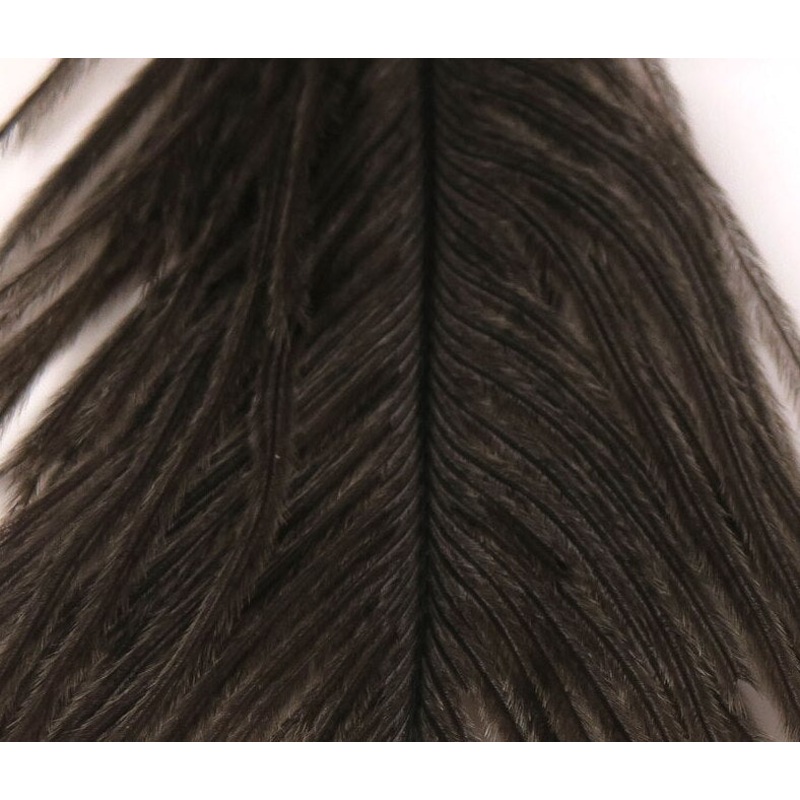 Hareline UV2 Ostrich Plume|Black|Natural Grey|White