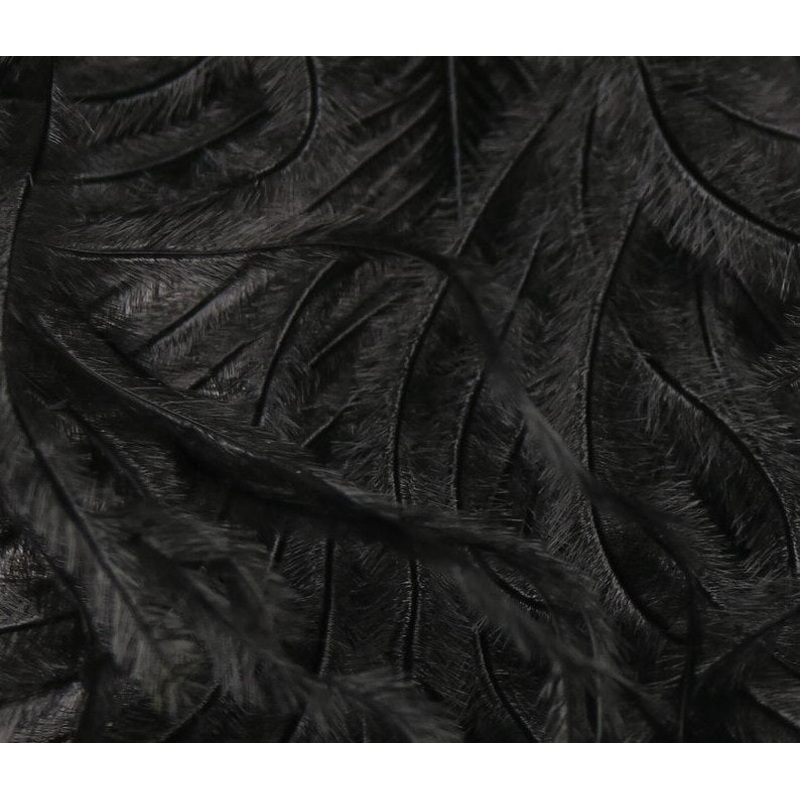 Hareline UV2 Ostrich Plume|Black|Natural Grey|White