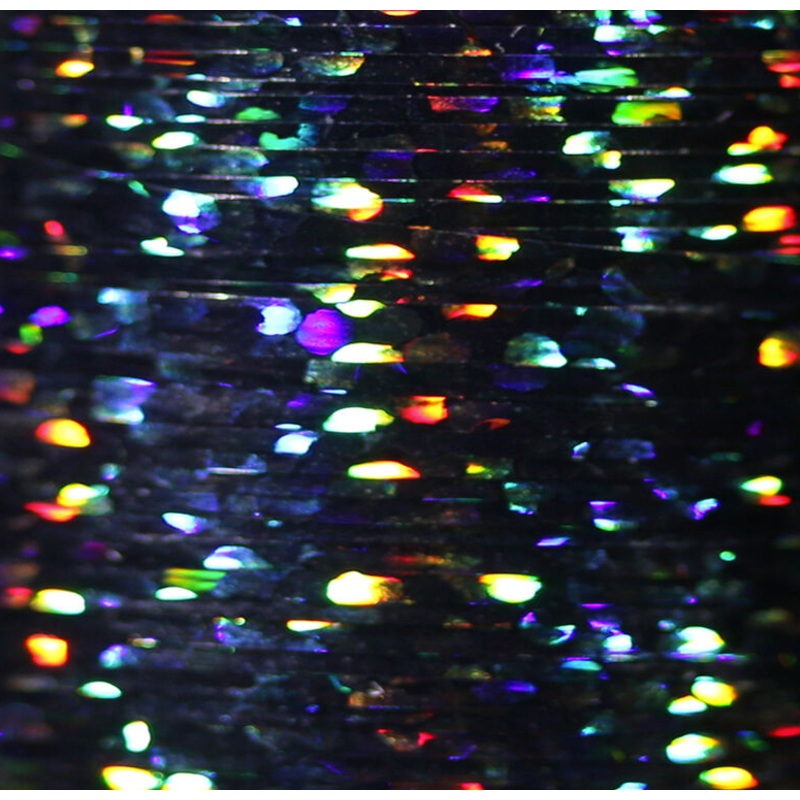 Veevus Holographic Tinsel|Black|Brown|Copper|Cranberry|Gold|Rainbow|Red|Yellow|Light Purple|Purple|Teal|Blue|Green|Orange|Pink|Silver|Fuchsia|Large|Medium|Small