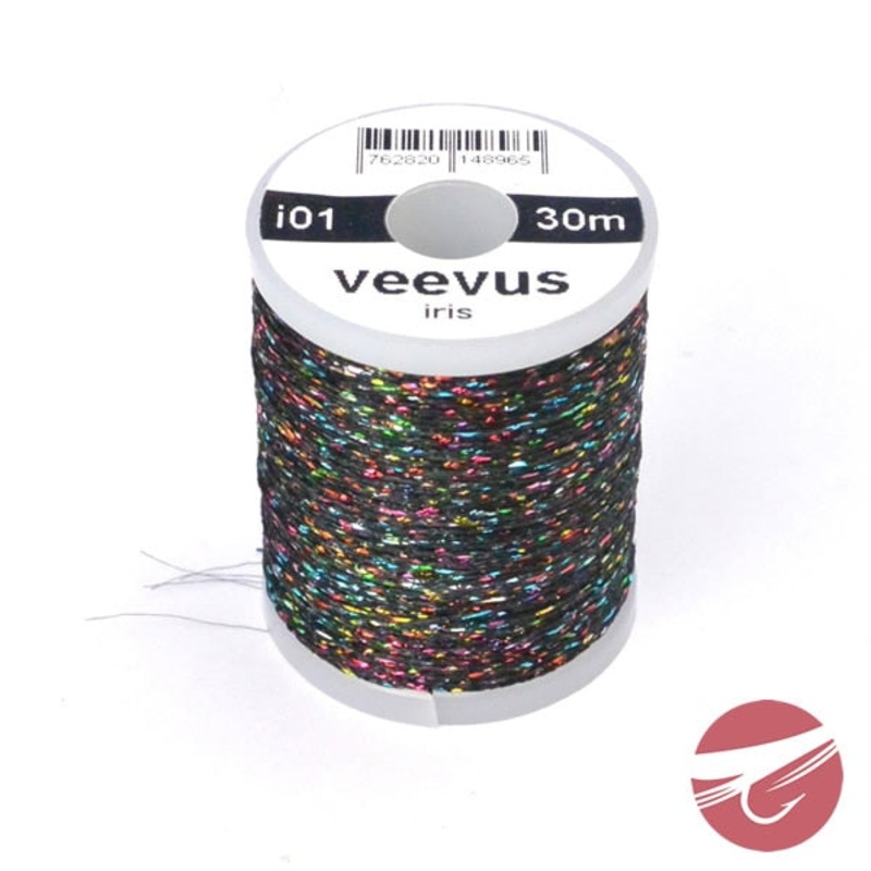 Veevus Iridescent Thread|Black Rainbow|Silver|Purple|Blue|Olive|Copper|Red|Gold|Cream|Fluorescent Fire Orange|Fluorescent Chartreuse|Peacock|Pearl|Shrimp Pink|Smolt Blue