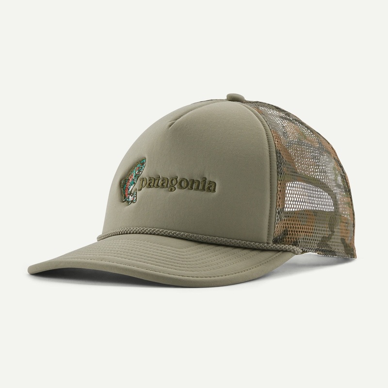 Patagonia Broadcaster Hat|Fish Jump River Rock Green|Palm Island Abundant Blue|Fish Jump: Dried Vanilla