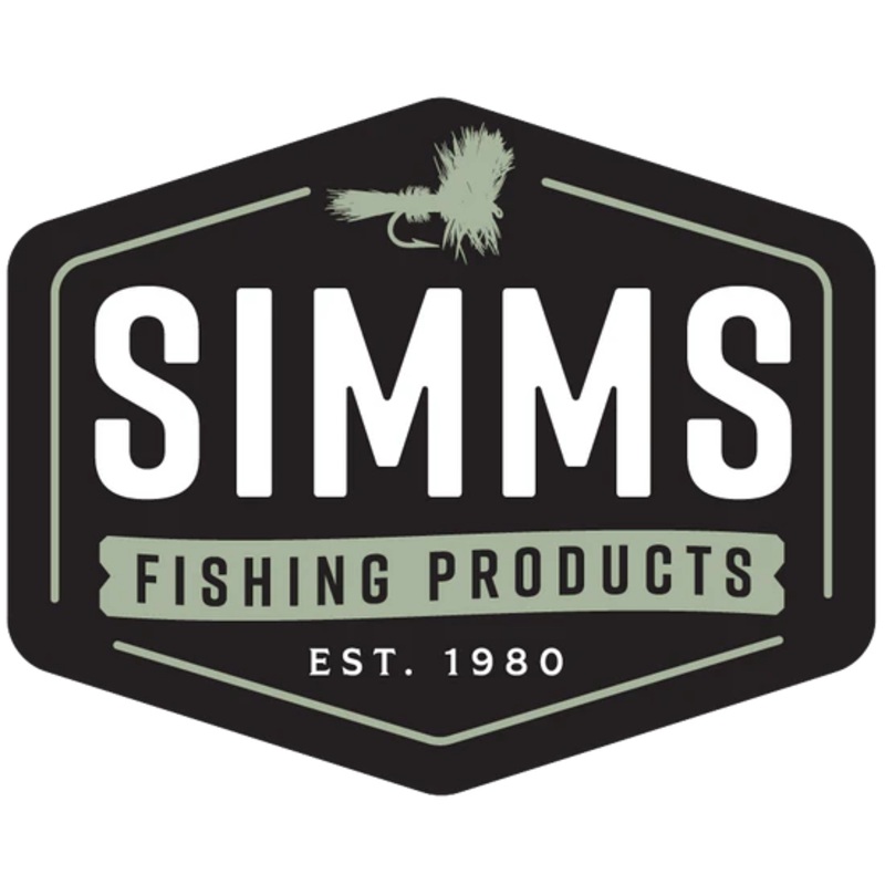 Simms Fly Patch Sticker|Black|White