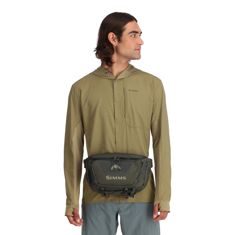 Simms Tributary Hip Pack|Basalt|Regiment Camo Olive Drab