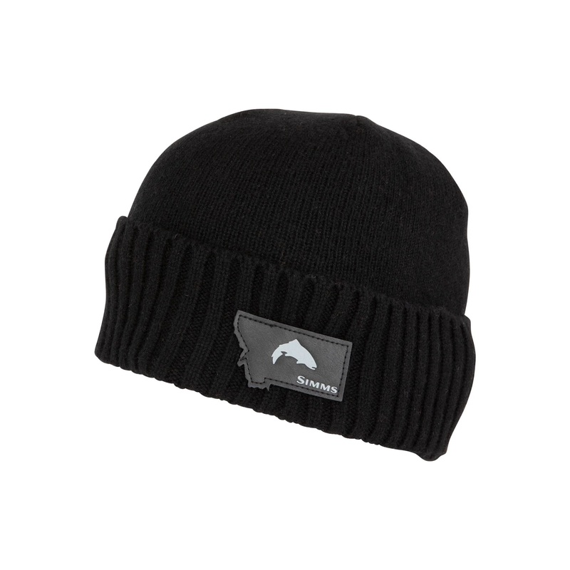 Simms Big Sky Wool Beanie|Carbon|Simms Orange