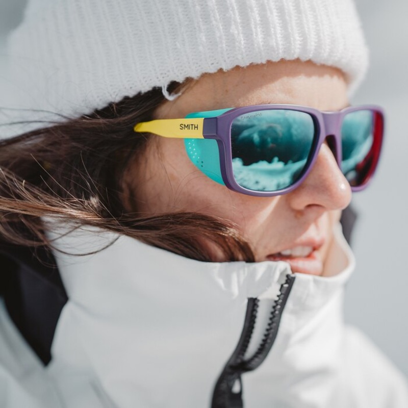 Smith Embark Sunglasses – Matte Purple Cinder Hi Viz Frame / ChromaPop Polarized Opal Mirror Lens