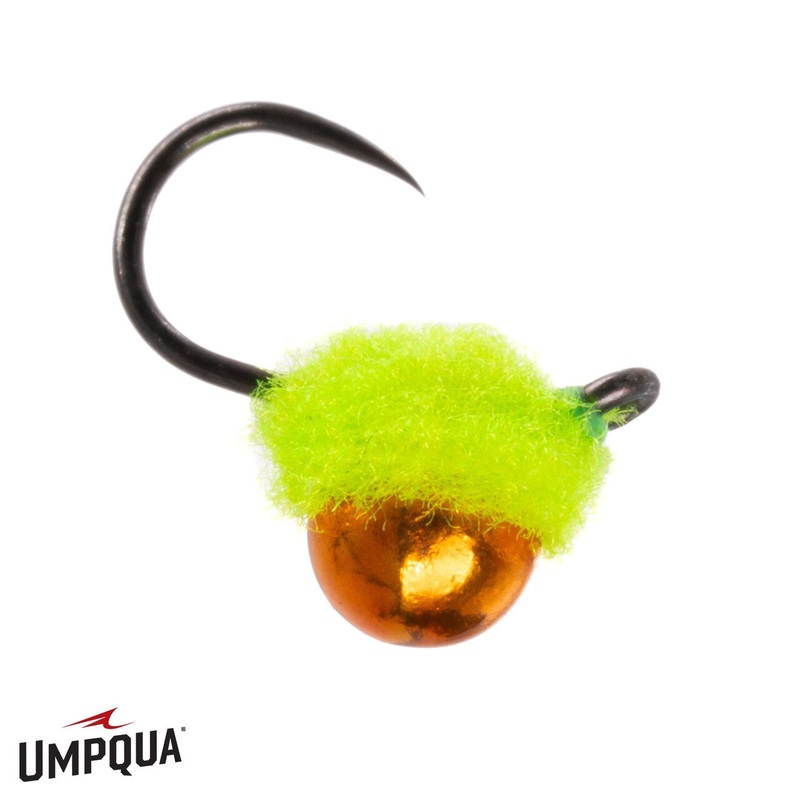 Sunny Side Up – Umpqua Fly|Chartreuse|Cheese|Fluorescent Orange|Pink|Size 18 – 3.0mm