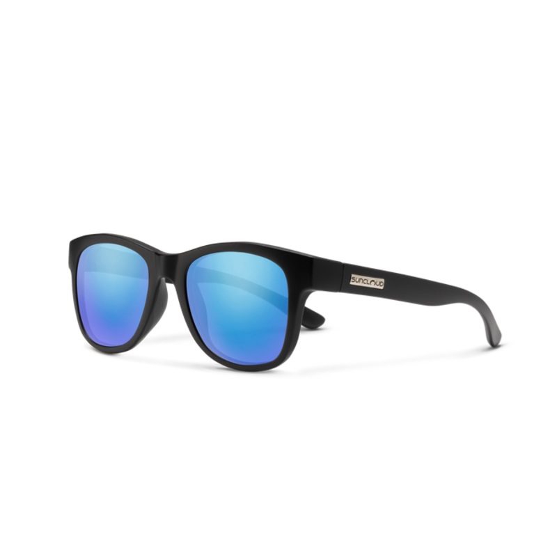 Suncloud Leeway – Matte Black + Polarized Blue Mirror Lens