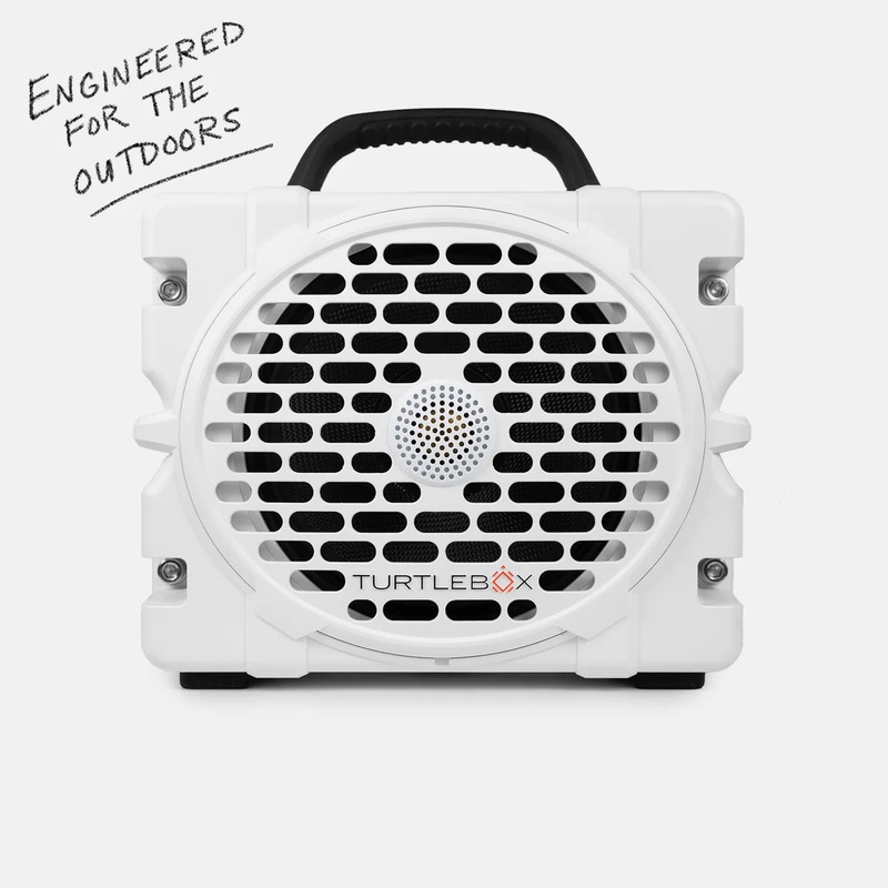 Turtlebox Grande Speaker|White|Thunderhead Grey