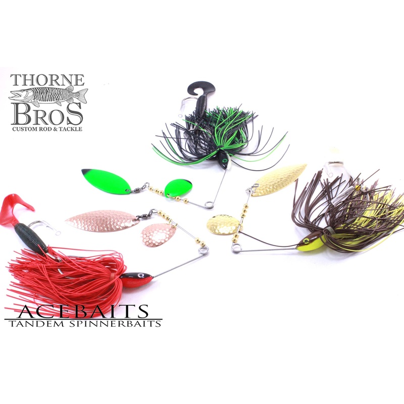 Ace Baits Small Spinnerbait|Black/Chartreuse|Black/Green|Black/Hammered Gold|Black/Hammered Nickel|Black/Orange|Brown-Yellow/Hammered Gold|Chartreuse-Orange/Flame|Firetiger|Pink|Red/Hammered Copper|White/Nickel|Lemon Head|Black/Flame|Black/Hammered Black