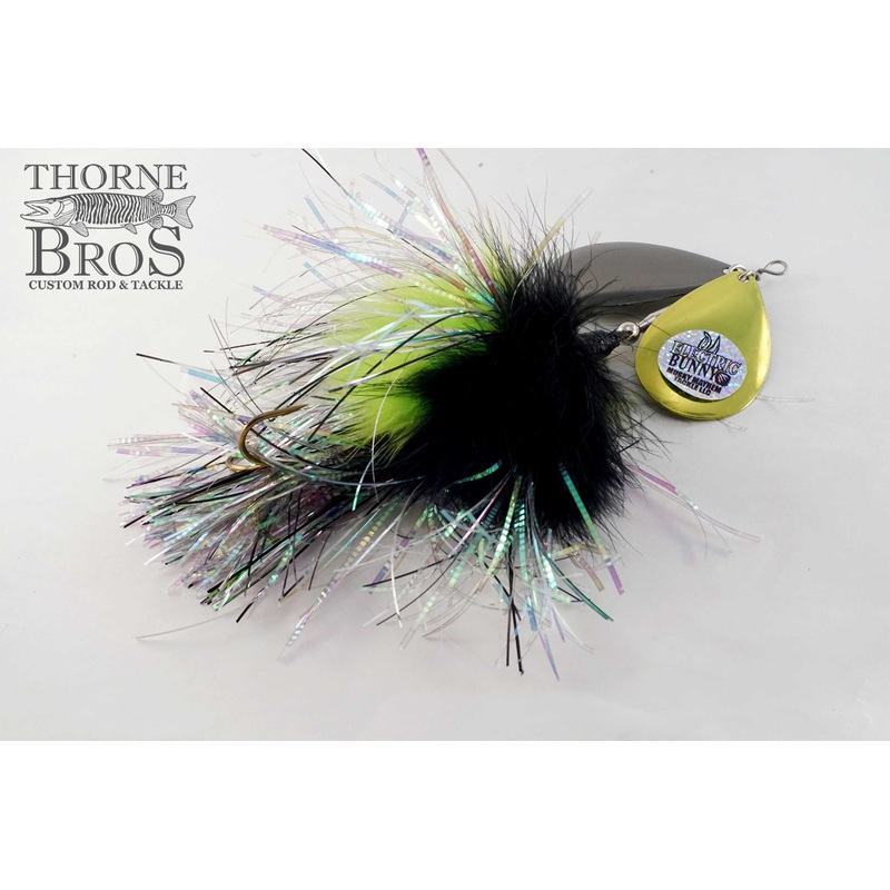 Musky Mayhem Electric Bunny|Black/Nickel|Black-Charteuse|Hot Orange/Black|TB Custom Black Orange|Walleye|White/Nickel-White|TB Custom Black/Black