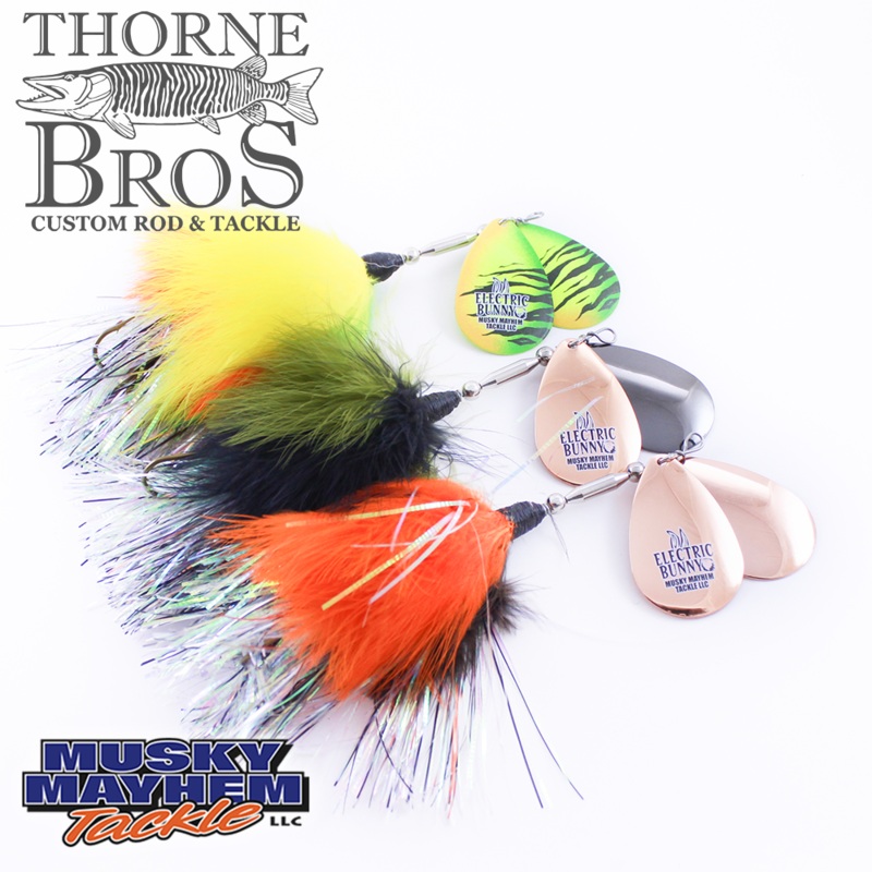 Musky Mayhem Electric Bunny|Black/Nickel|Black-Charteuse|Hot Orange/Black|TB Custom Black Orange|Walleye|White/Nickel-White|TB Custom Black/Black