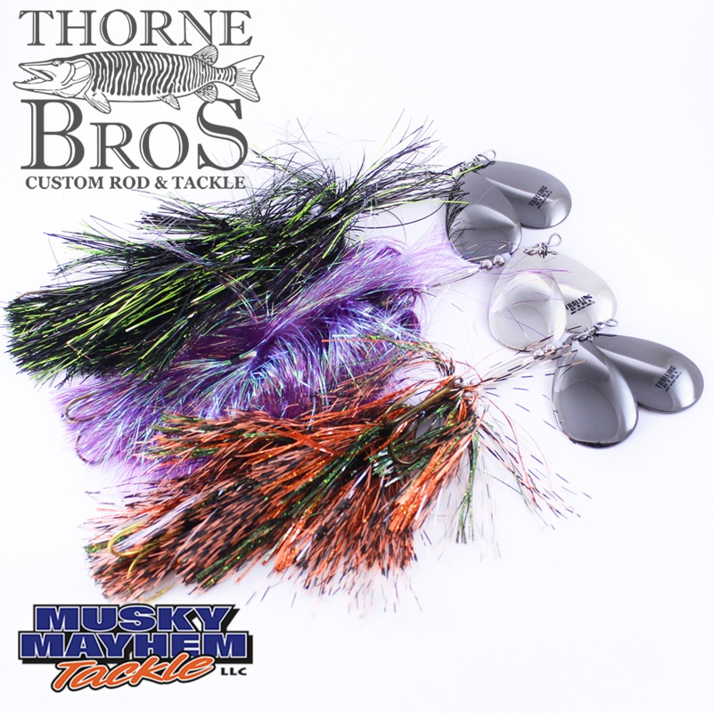 Musky Mayhem Trolling Girls|Orange/Gold|Pearl-Yellow/Gold|Perch/Gold|Super Black|Goblin|PayDirt|Perchzilla|Wicked Witch