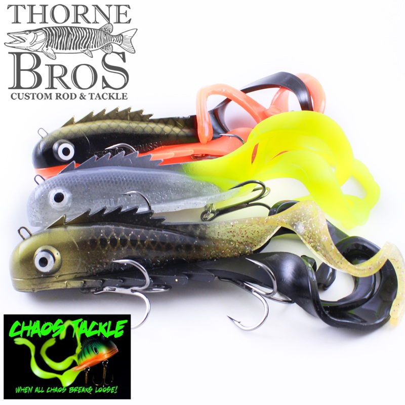 Chaos Original Medussa|TBC Madman|TBC Hot Whitefish|TBC Rootbeer/Orange Walleye|TBC Natural Perch Chartreuse Head|TBC Mille Lacs Chartreuse Pearl Tail|TBC Eagle Lake Gold Head|TBC Ghost Walleye|TBC Baby Blue Charged Cisco|TBC Chartreuse Head Natural Cisco