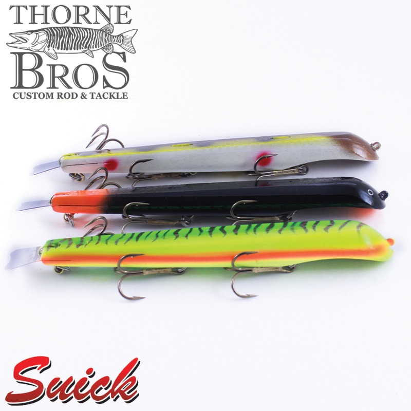 Suick Thriller 10|Weighted|Unweighted|Holographic White|Holographic Sucker|Red Hot Firetiger|Red Hot Walleye|Firetail|Orange/Black Dots|Firetiger|Perch|Yellow Perch|Nighthawk|Orange/Dark Gold|Holographic Black|Holographic Orange|Red Hot Sucker|Green Chart