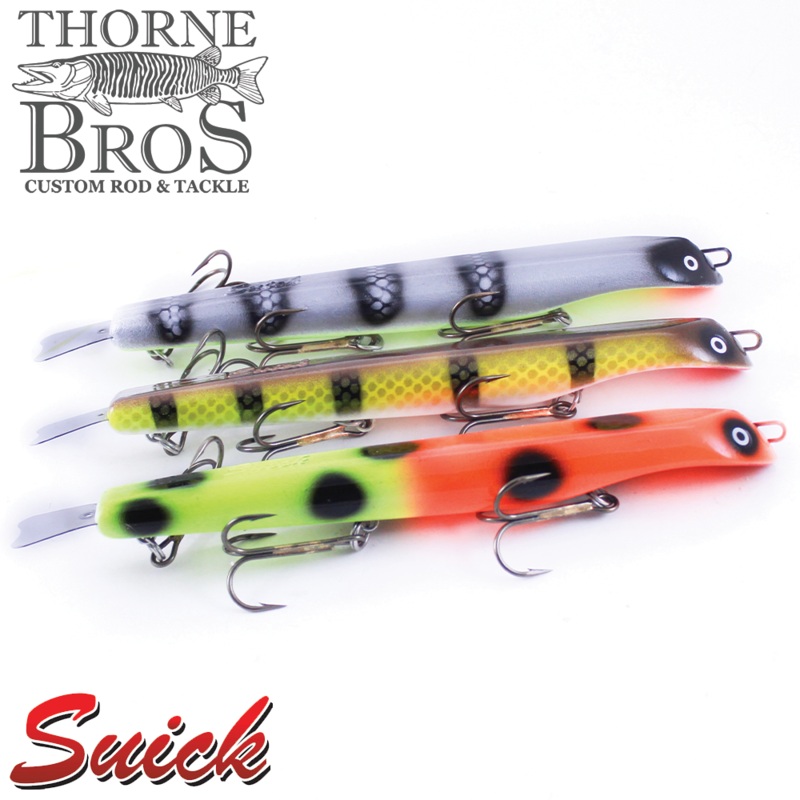 Suick Thriller HI 9|Ragin’ Perch|Baitfish|Orange/Black Dot|Baby Duck|Wild Sucker|Chartreuse Bandit|Firetiger|Perch|Walleye|Flat Black|Lemonhead|Electric Crappie|Orange Sherbert|Tiger Shad