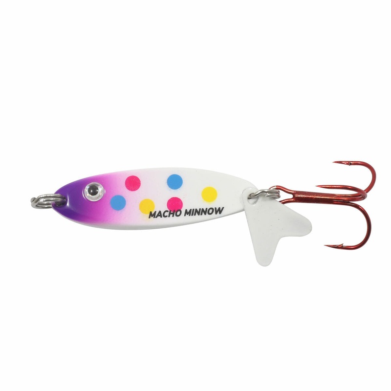 Northland Macho Minnow Spoon|1/12oz.|1/8oz.|1/4oz.|Purple Wonder|Bubblegum Tiger|Sneeze|Silver Shiner|Wonderbread|Gold Shiner|Super-Glo Perch|Super-Glo Rainbow|Super-Glo Redfish