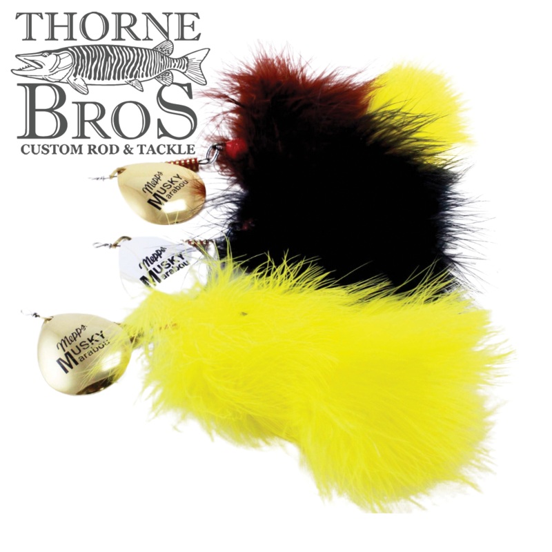 Mepps Maribou Musky Killer|Copper/Red|Gold/Yellow|Chart/Black Chart|Hot Orange/Black|Hot Pink/Pink|Hot White/Black-White|Silver/Black|Silver/Black White|Silver Pink|Silver White|Hot Firetiger|Black|Black Gold|Hot Orange/Black Orange