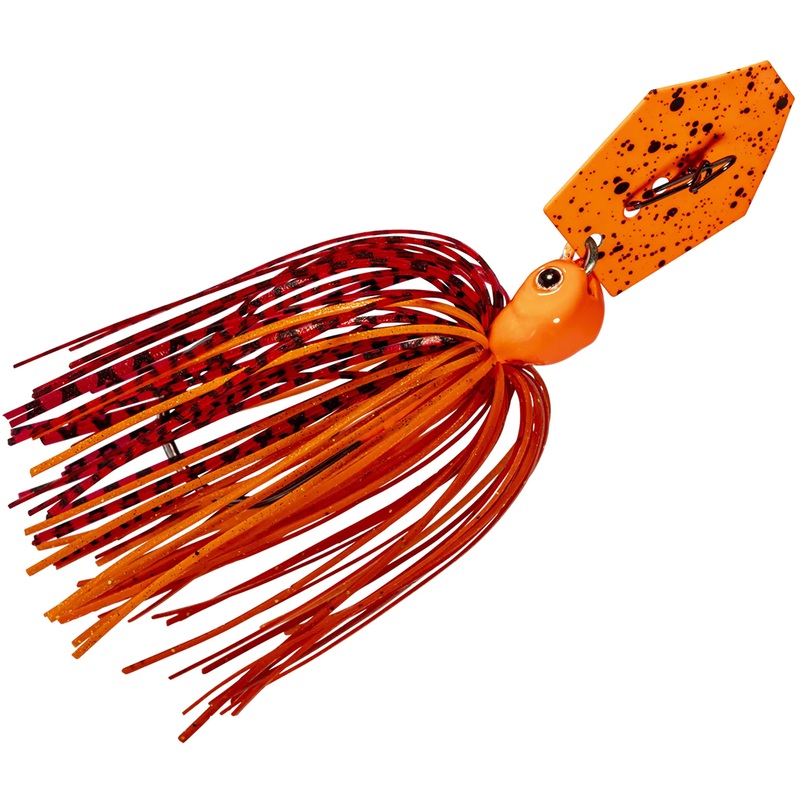 Z-Man Jackhammer Chatterbait|1/2 oz.|3/8 oz.|3/4 oz.|Fire Craw/Orange|White|Chartreuse/White|Clearwater Shad|Green Shad|Spot Remover|Black/Blue|Green Pumpkin|Bhite Delight|Green Pumpkin Shad|Bruised Green Pumpkin|Hites Hot Craw|Bretts Bluegill|Golden Shin