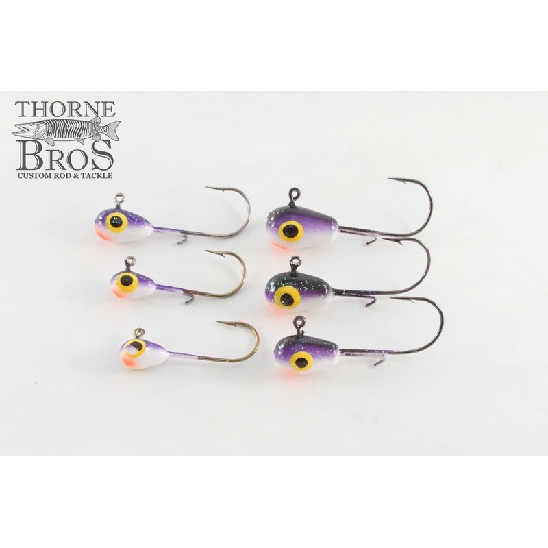 Hutch Tackle UV Jigs|3/32 oz|1/8 oz|3/16 oz|1/4 oz|5/16 oz|3/8 oz|Chart/Orange Bottom|Orange/Chart Bottom|Firetiger