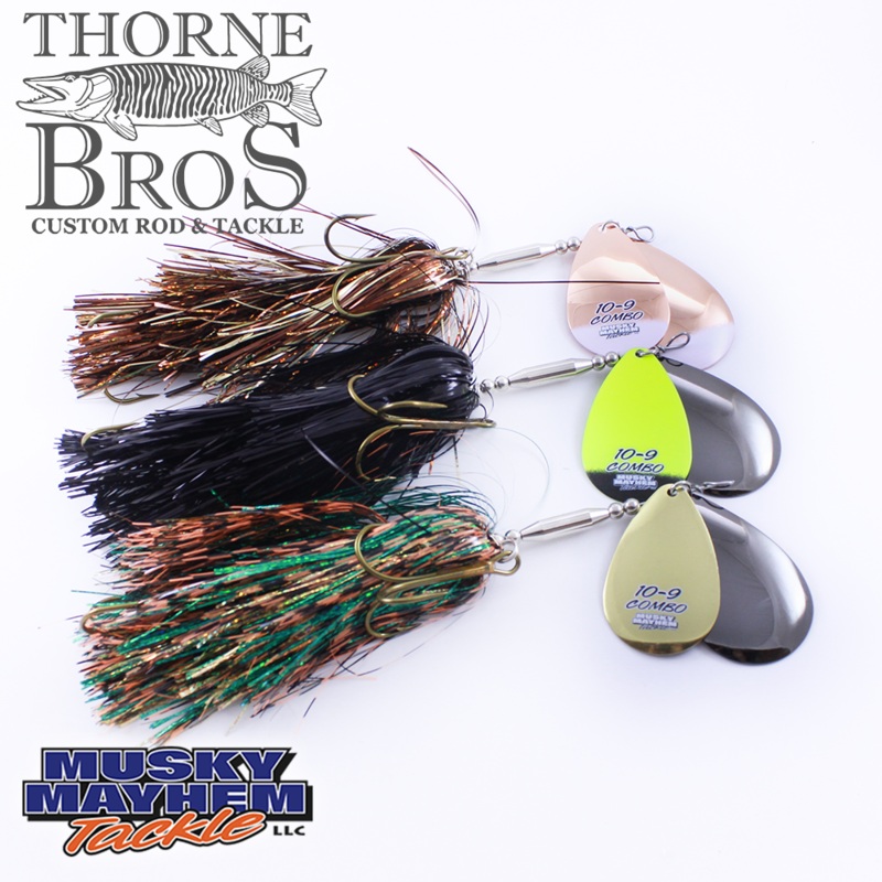 Musky Mayhem 10/9 Bucktail|TB Custom Black Lightning|TB Custom Black Flame|TB Custom LOTW Green|TB Custom Ball Licker|TB Custom Purple Rootbeer|TB Custom Purple Cranberry|TB Custom Bluegill|TB Custom White Silver (Black Nickel)|Gold Orange|Super Black|Cop