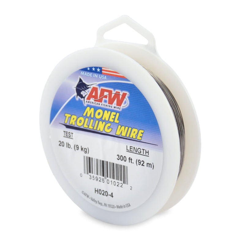 AFW Monel Trolling Wire|20 | – .018 in (.46 MM) – 300 Feet|30 | – .022 in (.56 MM) – 300 Feet|40 | – .025 in (.63 MM) – 300 Feet