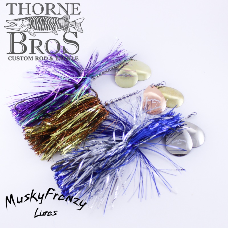 Musky Frenzy Apache Double 8|Black Ice|Black/Green|Black/Black|Black/Nickel|Black/Orange|Firetiger Black|Gold Shiner|Money|Orange Flash|Purple Rain|Walleye