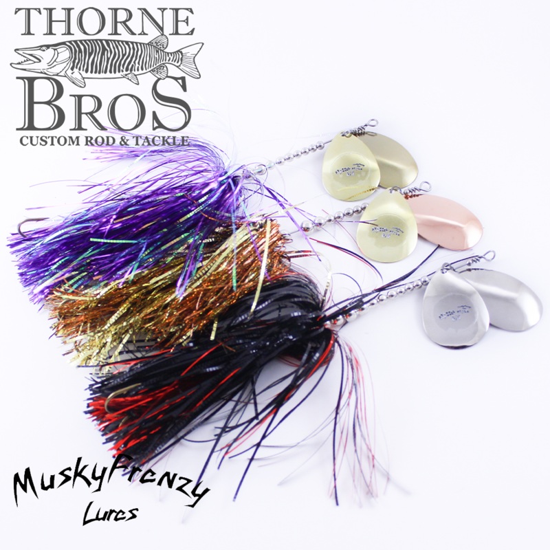 Musky Frenzy Apache Stag 8/9|Black Ice|Black Purple/Gold|Black/Black|Black Green|Black/Nickel|Black/Orange|Blue Storm|Copper Inferno|Copper Sucker|Firetiger Black|Gold Shiner|Money|Night Stalker|Orange Flash|Purple Rain|Walleye|White Ice|Bluegill|Perch|Sh