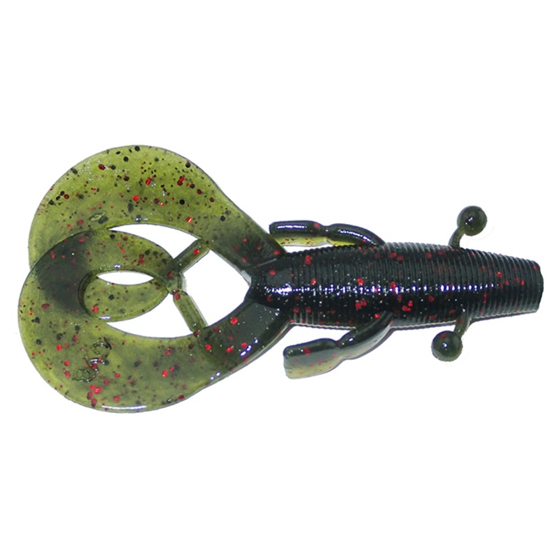 Yamamoto Cowboy Creature|Watermelon Black/Red|Green Pumpkin|Black With Large Blue Flake|Green Pumpkin With Purple & Copper Flake|Okeechobee Craw|Bruised Shin|Blue Craw|Tilapia Magic|Dark Green Pumpkin w/Amber Laminate|3.75″ (7 Pack)