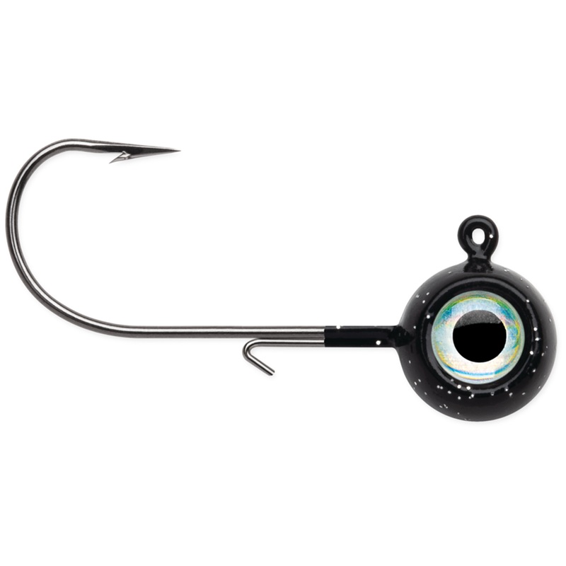 VMC Moon Eye Jigs|1/32 oz.|1/16 oz.|1/8 oz.|1/4 oz.|3/8 oz.|Chartreuse Lime Green|Chartreuse Orange|Firetiger|Glow|Green Fire UV|Orange Fire UV|Pink Fire UV|Assorted UV – KIT|Black|Bluegill|Blueback Herring|Parrot|Red Tail Chub|Shad|Chartreuse Glow
