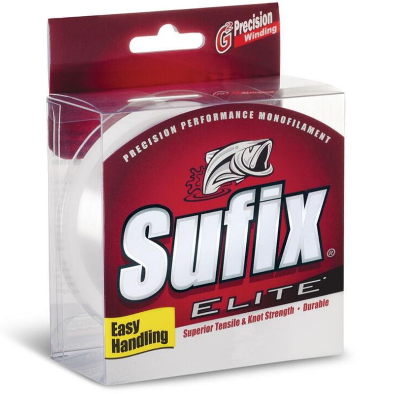 Sufix Elite Monofilament|4 lb. 330 YD|4 lb. 3000 YD|6 lb. 330 YD|6 lb. 3000 YD|8 lb. 330 YD|8 lb. 3000 YD|10 lb. 330 YD|10 lb. 3000 YD|12 lb. 330 YD|Clear