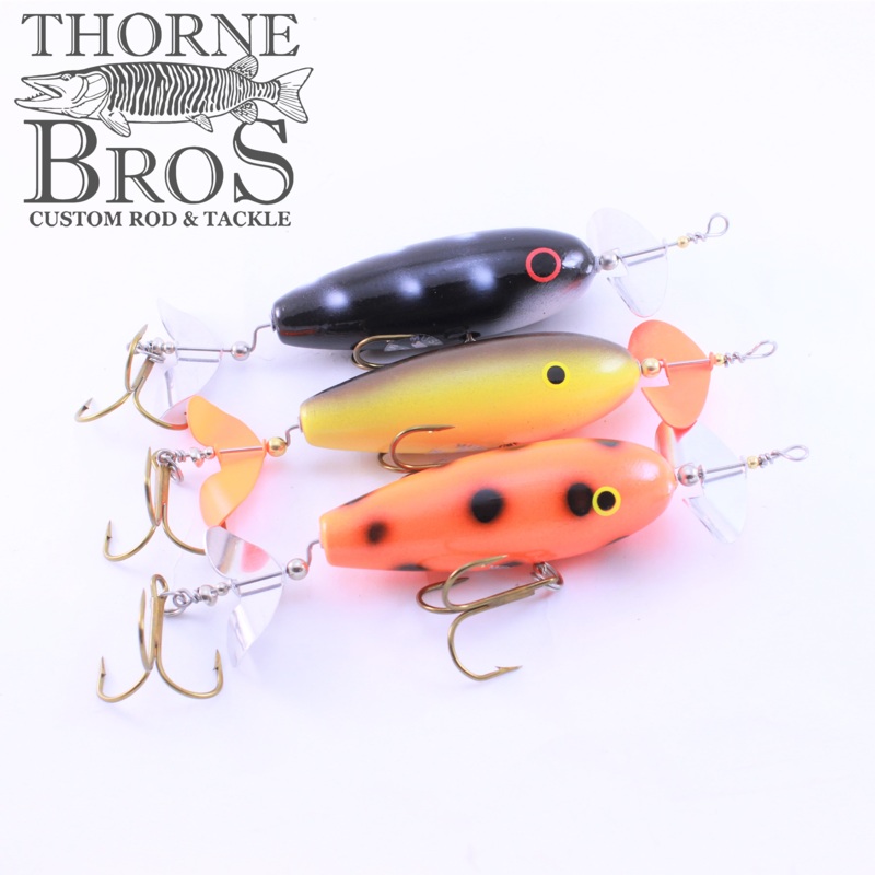 Musky Madness Trophy Topper|Orange Black Dot/Silver Blade|Black/Orange Blade|Black/Silver Blade|Brown Yellow/Orange Blade|Black Orange Yellow/Silver Blade|Loon/Silver Blade|Wiscony Fire Perch/ Silver Blade|Bandit/Chatreuse Blade