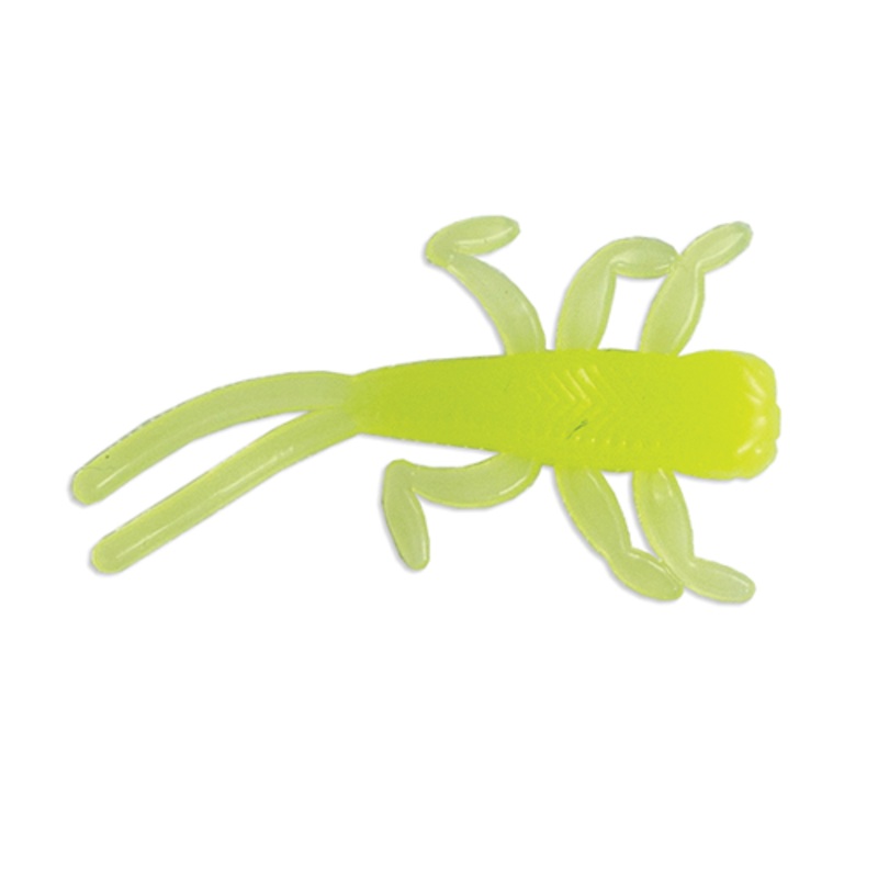 Panfish Plastics Mayfly Nymph|Chartreuse Glow|Motor Oil|Pink Glow|Super Glow