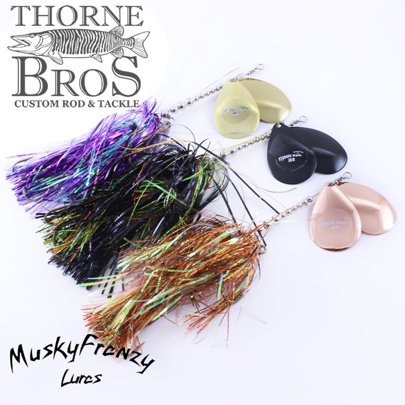 Musky Frenzy Apache Stag IC9|Black/Nickel|Black/Black|Black/Orange|Black Ice|Black Purple/Gold|Black/Green|Blue Storm|Copper Inferno|Copper Sucker|Firetiger Black|Gold Shiner|Money|Night Stalker|Orange Flash|Purple Rain|Walleye|White Ice|Bluegill|Perch|Sh