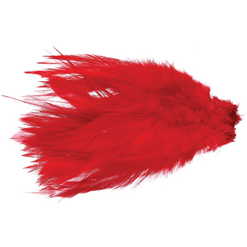 Hareline Strung Saddle Hackle|Red|Black|Bright Purple|Chartreuse|Gray|Hot Orange|Hot Pink|Olive|Tan|White|Yellow|Cerise|Purple