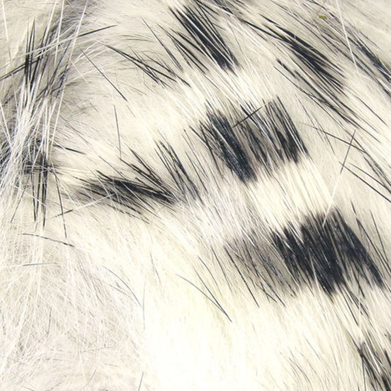 Hareline Barred Rabbit Strip|Black Barred White|Black Barred Gold Variant|Black Barred Grizzly Natural|Black Barred Yellow|Black Barred Chinchilla|Black Barred Olive Variant