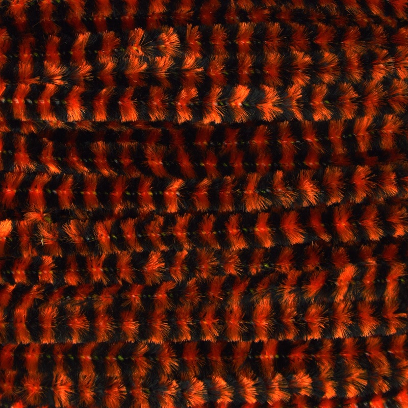 Wapsi Variegated Chenille|Medium|Black/Orange|Light Olive/Rust|Black/Coffee|Black/White|Black/Olive|Black FL. Yellow|Red/Yellow|Black/Yellow