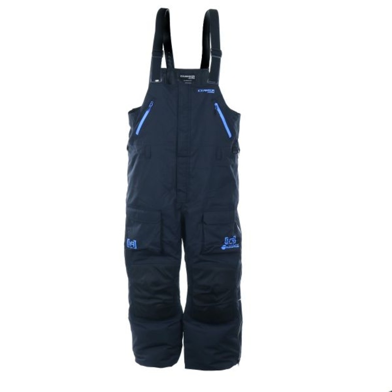 Clam Ice Armor Rise Float Bib|Small|Medium|Large|XL|2XL|3XL|4XL|5XL|Black/Blue|Prym1 Blackout
