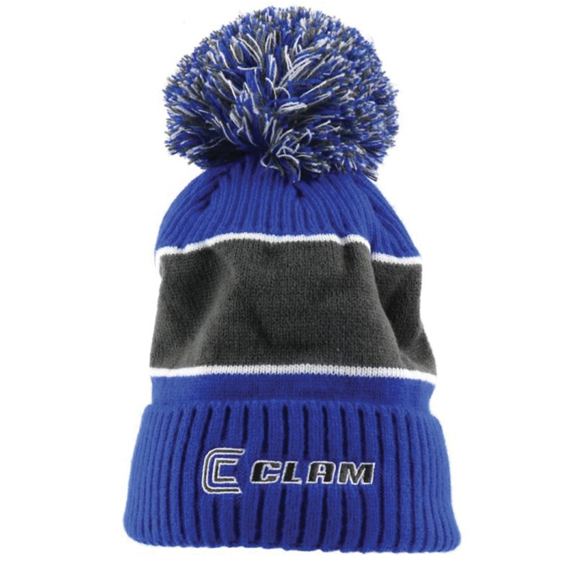 Clam Pom Hats|Blue|Green/Gold|Pink|Purple/Gold|Red/White/Blue|Black/Grey|Blue Chartreuse|Teal|Orange|Red|Jason Mitchell Pom Hat (Gray/Black)