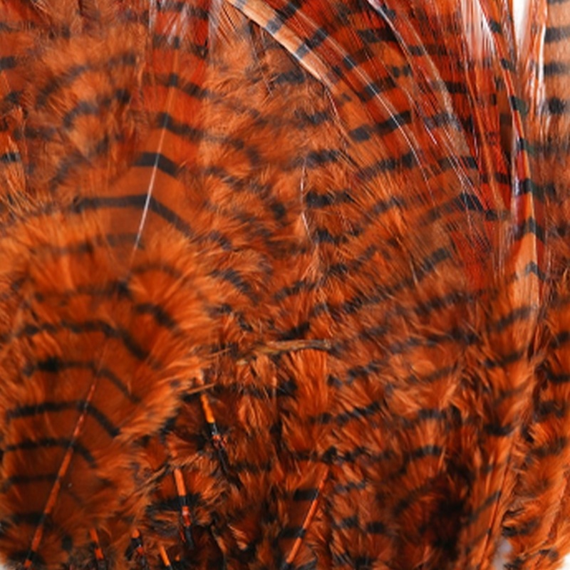 MFC Barred Saddle Hackle|Brown/Black|Burnt Orange/Black|Chartreuse/Black|Olive/Black|Purple/Black|Tan/Black|Yellow/Black|White/Black