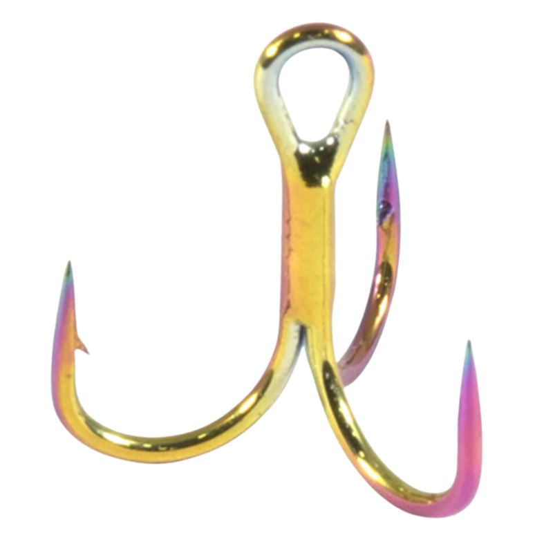 Clam Gaff Trebles|Size 10|Size 12|Size 14|Polychromatic|Red|Black Nickel