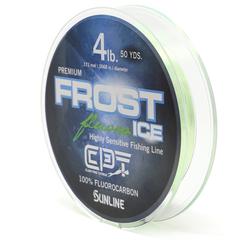 Clam CPT Frost Fluorocarbon|1lb|2lb|3lb|4lb|5lb|6lb|7lb|8lb|50 Yards|Metered (Chrt/Clr)|Clear|Metered (Pink/Clr)